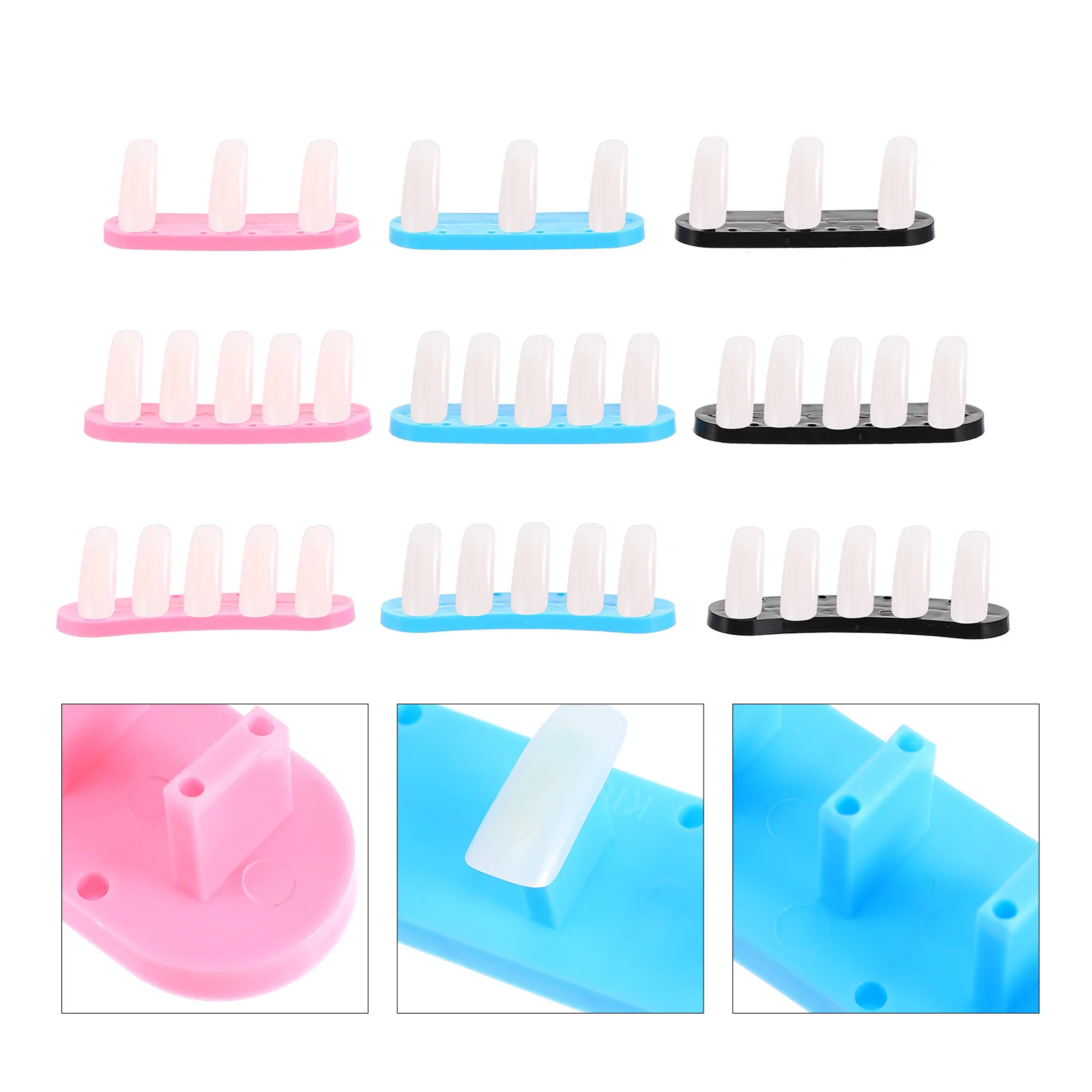 

Nail Stand Practice Holdermanicure Tip Tips Stands Training Display Falsesalon Racks Crystal Rack Fake Fingernail Diy