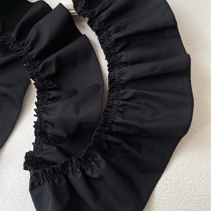 Хлопковая плиссированная оборка гипюр с вышивкой кружевная ткань 3D лента юбки