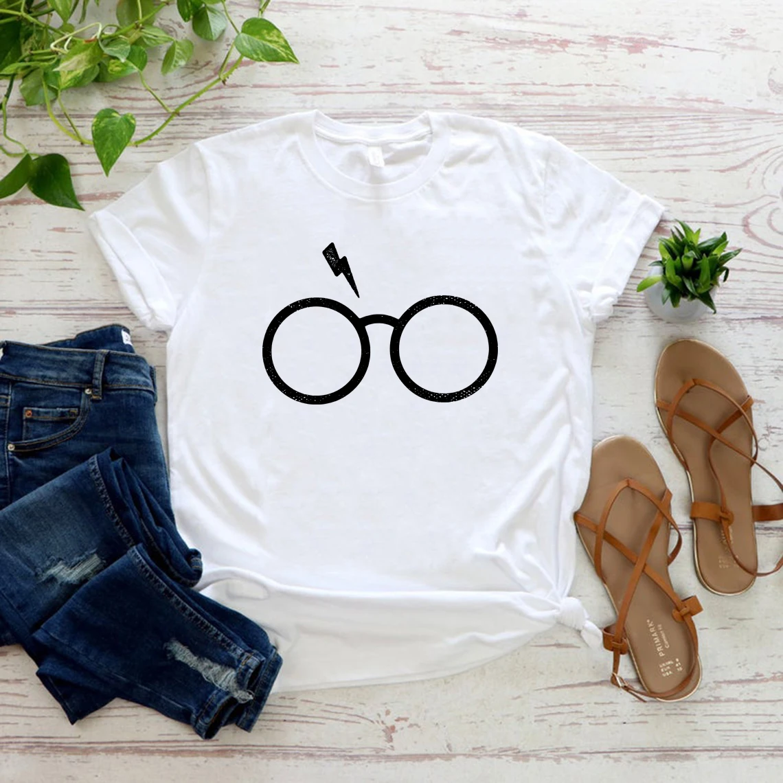 

Wizard Glasses Women's Shirt Wizard T-shirt Summer Short Sleeve Harajuku Graphic Tee Casual Tops Unisex O-Neck Tshirts