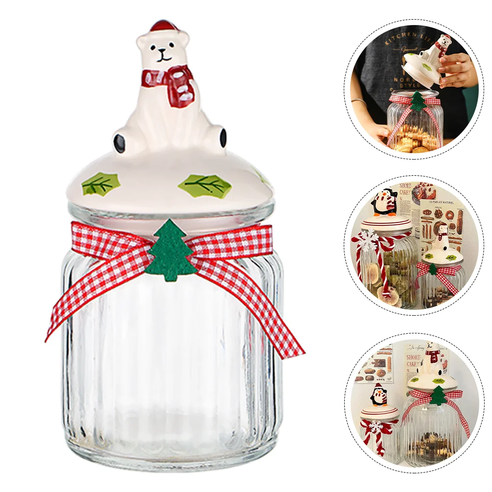 

Jar Glass Candy Christmas Jars Container Canister Storage Cookie Biscuit Clearxmas Airtightbottletea Pantry Coffee Sugar Flour