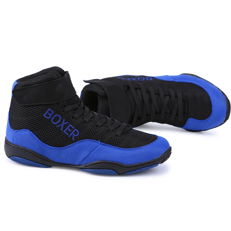 Men's Professional Wrestling Shoes Women's Boxing Shoes Youth Mesh Breathable Wrestling Anti-skid Boxing Shoes Size 33-47