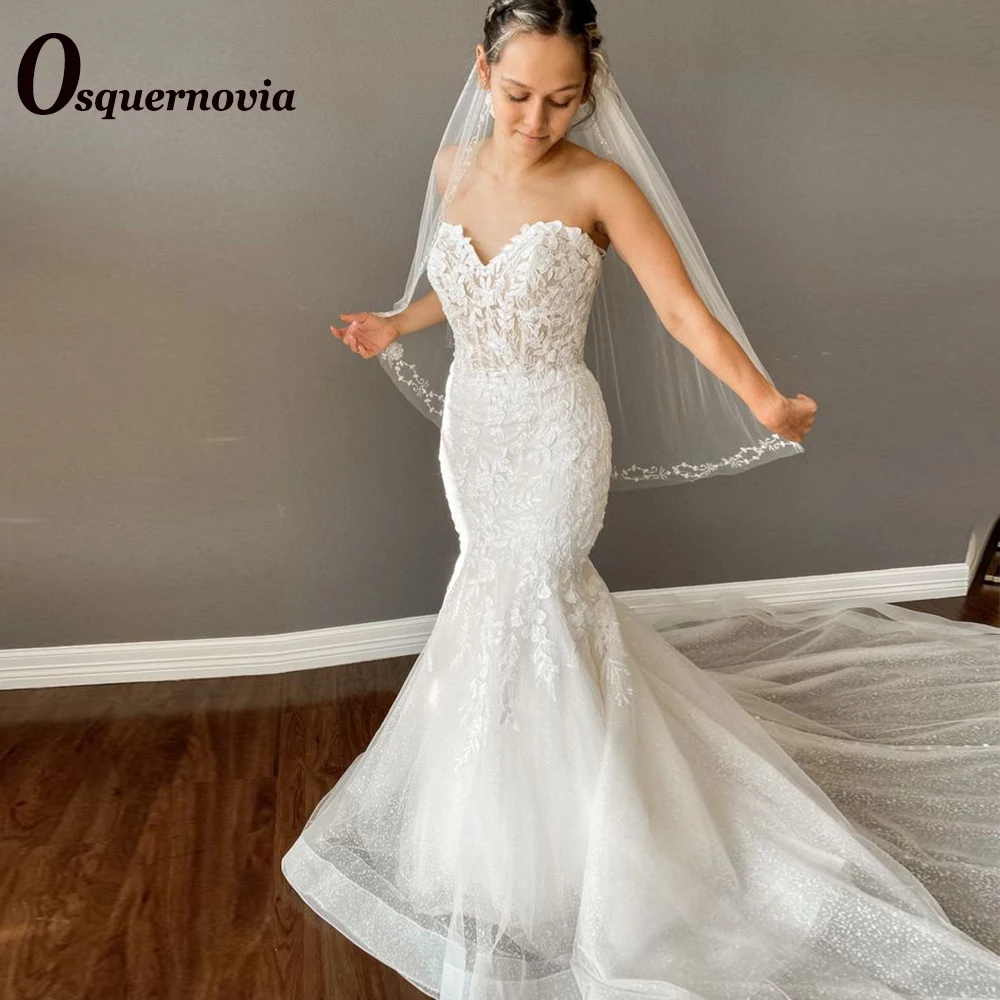 

Женское свадебное платье с юбкой-годе, из блестящего тюля