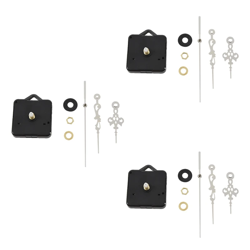 

3X Quartz Clock Movement Mechanism DIY Repair Parts Gold