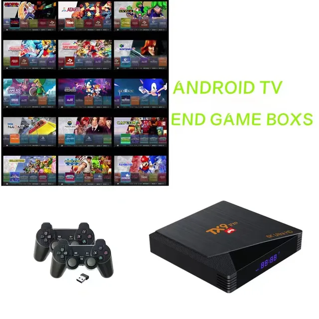 64G Android 10 TX9 Pro Smart TV Box 10000 Games Portable 4K Media player 2 in1 Retro For Video Game Console PK IpTv BOX 2