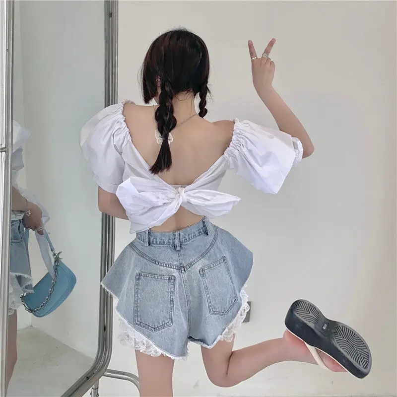 Новинка 2022 женская модель сексуальные кружевные свободные джинсы с высокой