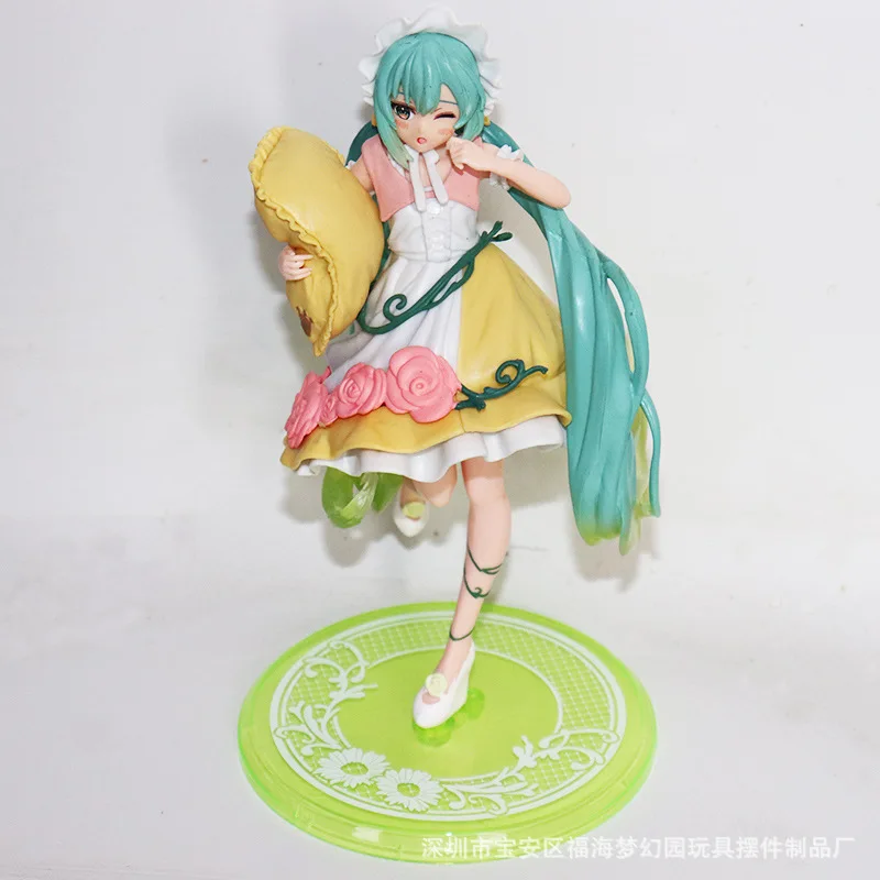 

Anime Figure Hatsune Miku Cinderella Wonderland Long Hair Princess Kawaii Virtual Singe Miku Model Collecting toys