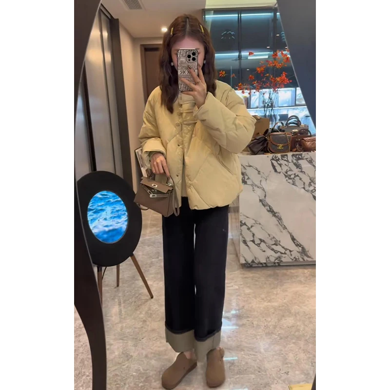 Осень-зима 2024 новый высококачественный кардиган с пряжкой куртка на хлопковой