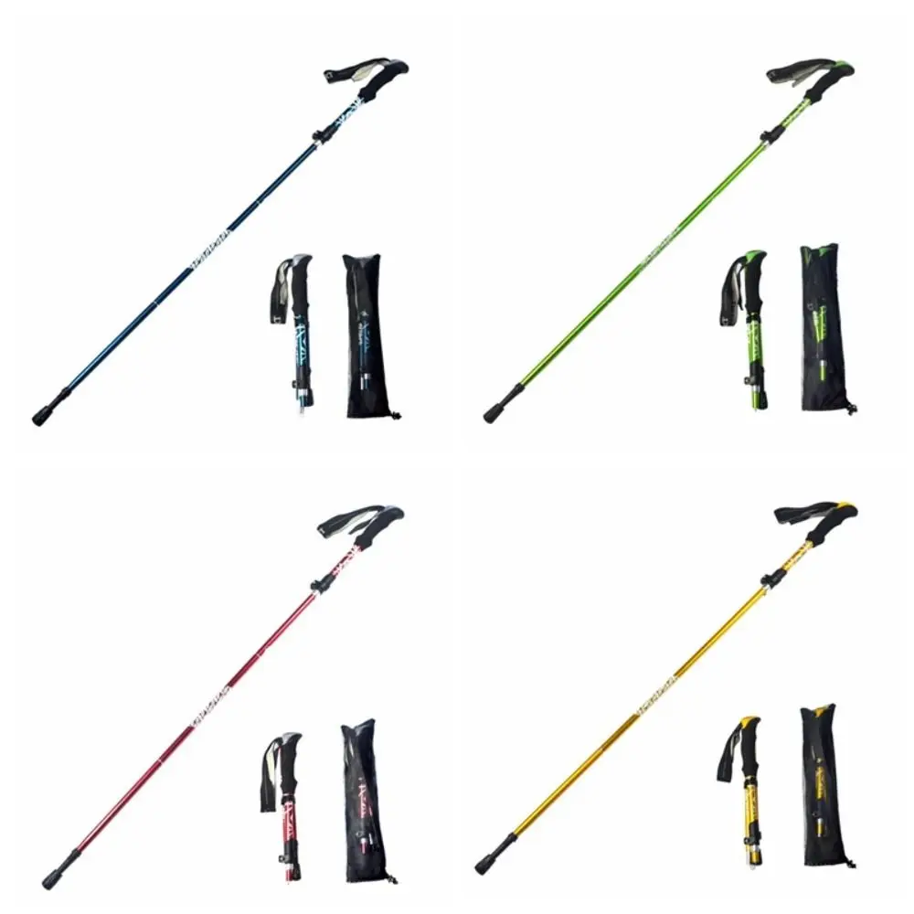 

5-секционная Складная палка для трекинга на открытом воздухе, складная Нескользящая палка для трекинга, эргономичный дизайн ручки, многофункциональная палка для ходьбы и походов
