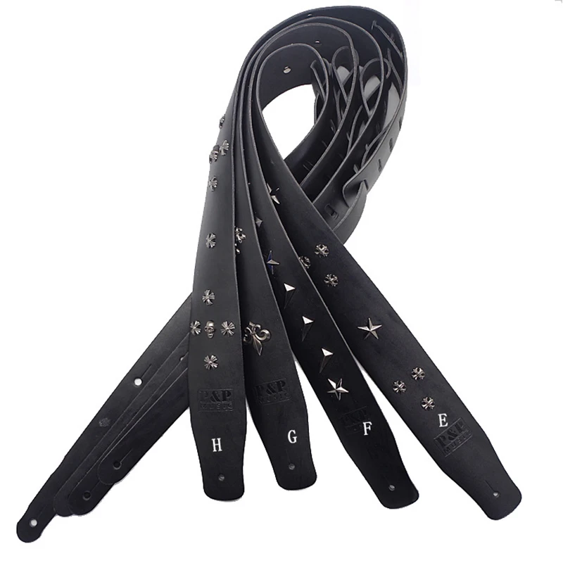 

Гитарный ремень Кожаная головка Регулируемый плечевой ремень для гитары Электрогитара Бас-гитара Запчасти для гитары Аксессуары Черная за...