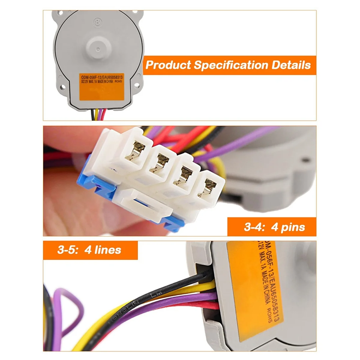 EAU65058313 подходит для холодильника LG Kenmore испаритель двигатель вентилятора в сборе