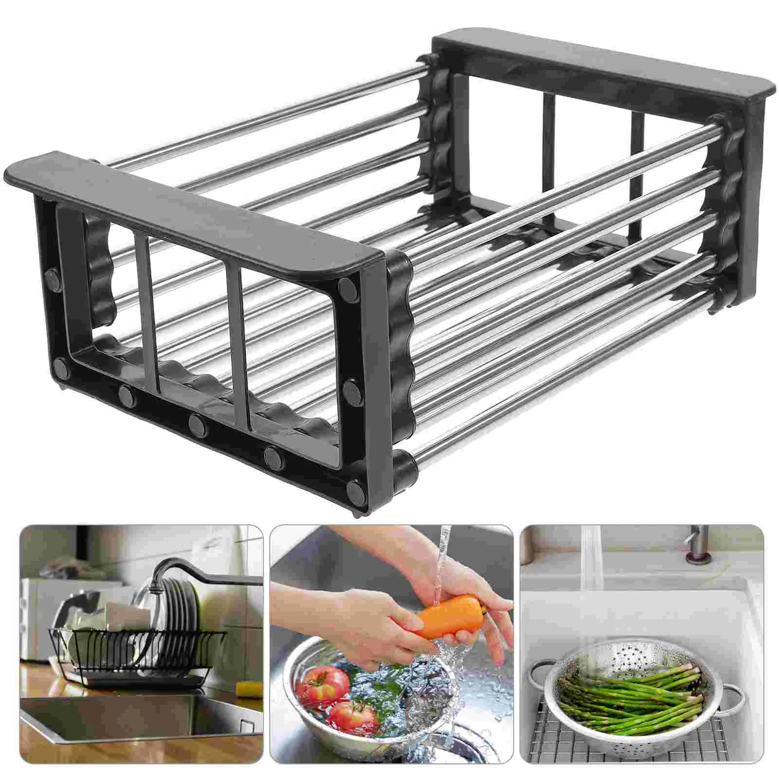 

Sink Dish Drainers Black Sink Utensil Storage Rack The Sink Dish Rack Plate Rack Organizer Dishes Drying Rack