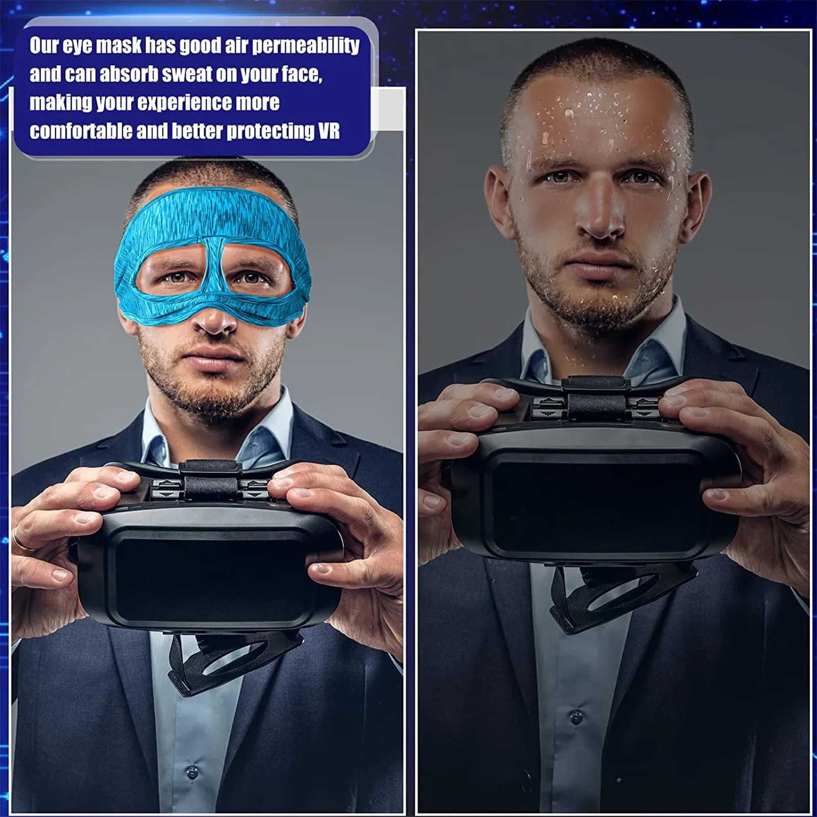 

Sweat Band For VR Headset Comfortable VR Sweat Protection Adjustable VR Breathable Cooling Sweat Bands For VR Workouts