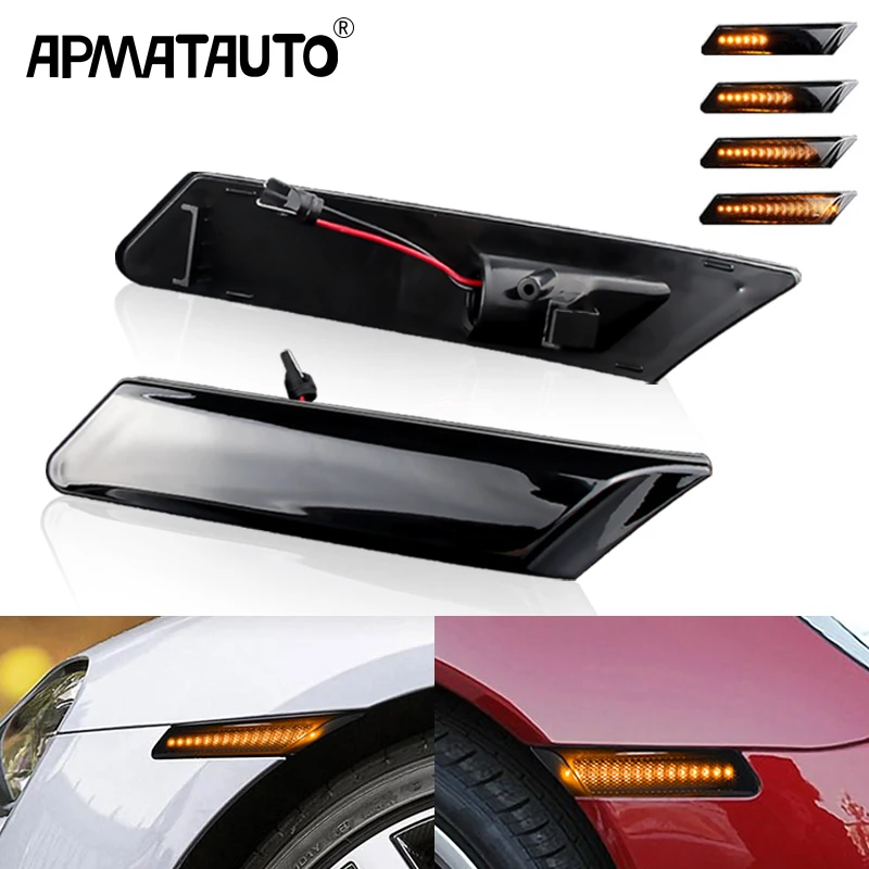 

2 шт. Canbus для Porsche 911 Carrera Targa Turbo GT2 GT3 997 Cayman Boxster 987 Копченый янтарь светодиодный боковой маркер светильник Тель поворота