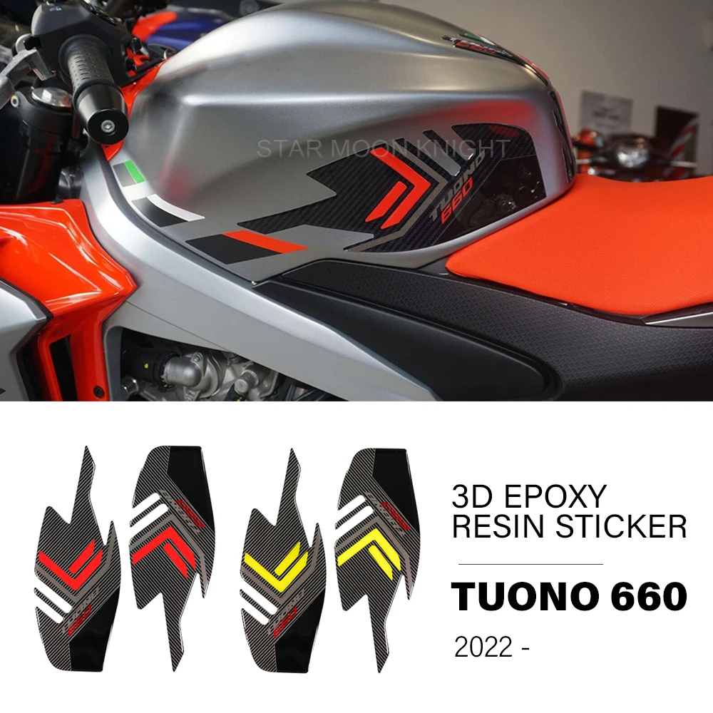 

Non-slip Side Fuel Tank Protection Pad For Aprilia Tuono 660 Tuono660 2022 Motorcycle 3D Epoxy Resin Sticker Decal Accessories
