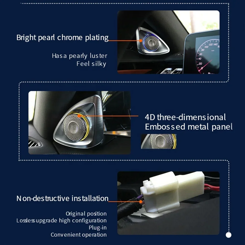 Вращающийся динамик твитера цветной окружающий свет для Mercedes S-класса W223 S580 S450 S400