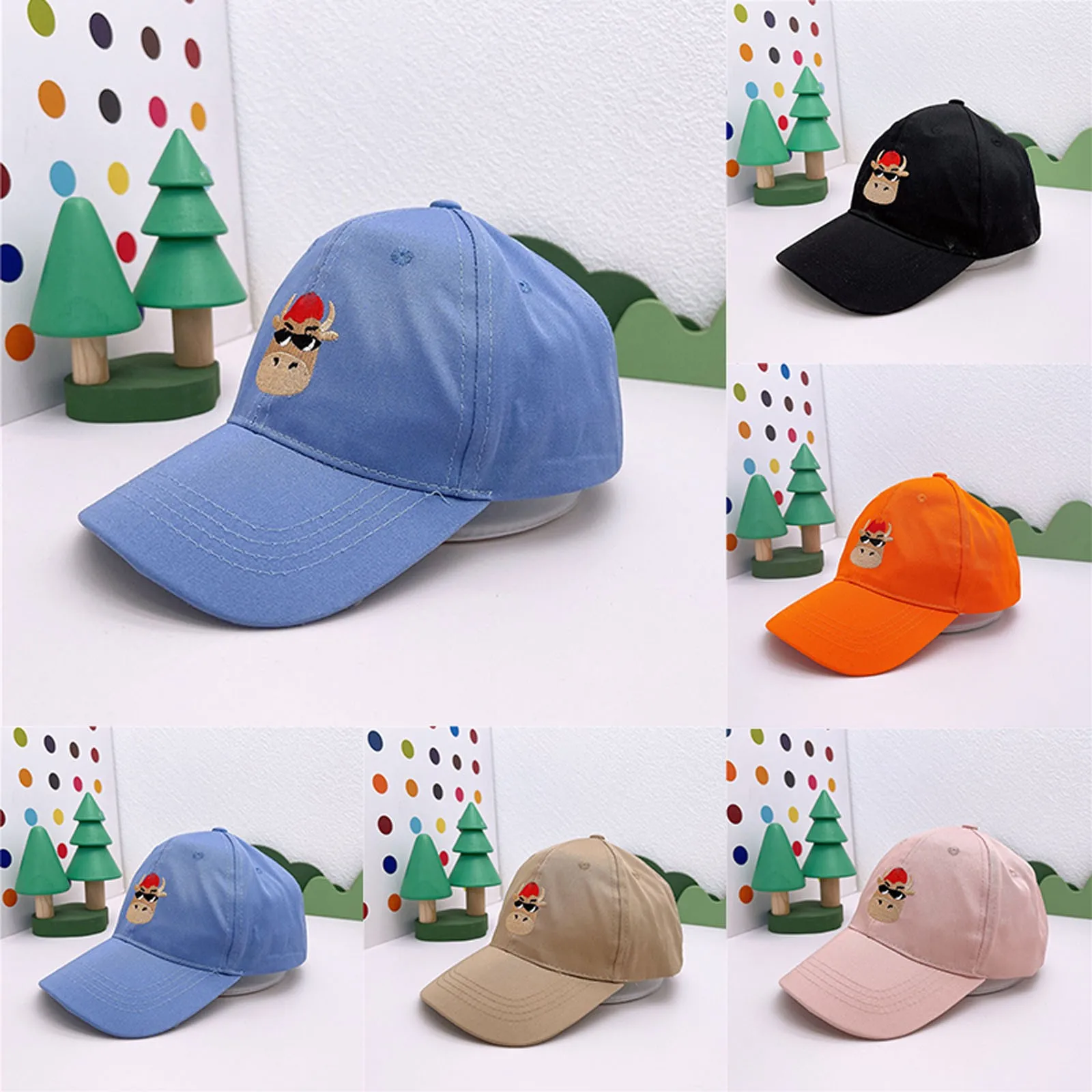 

2023 Summer New Children's Baseball Cartoon Boy Boy Hat Outdoor Fashion Casual Baby Hat Hooding Smaller L A Hat Apparel Size