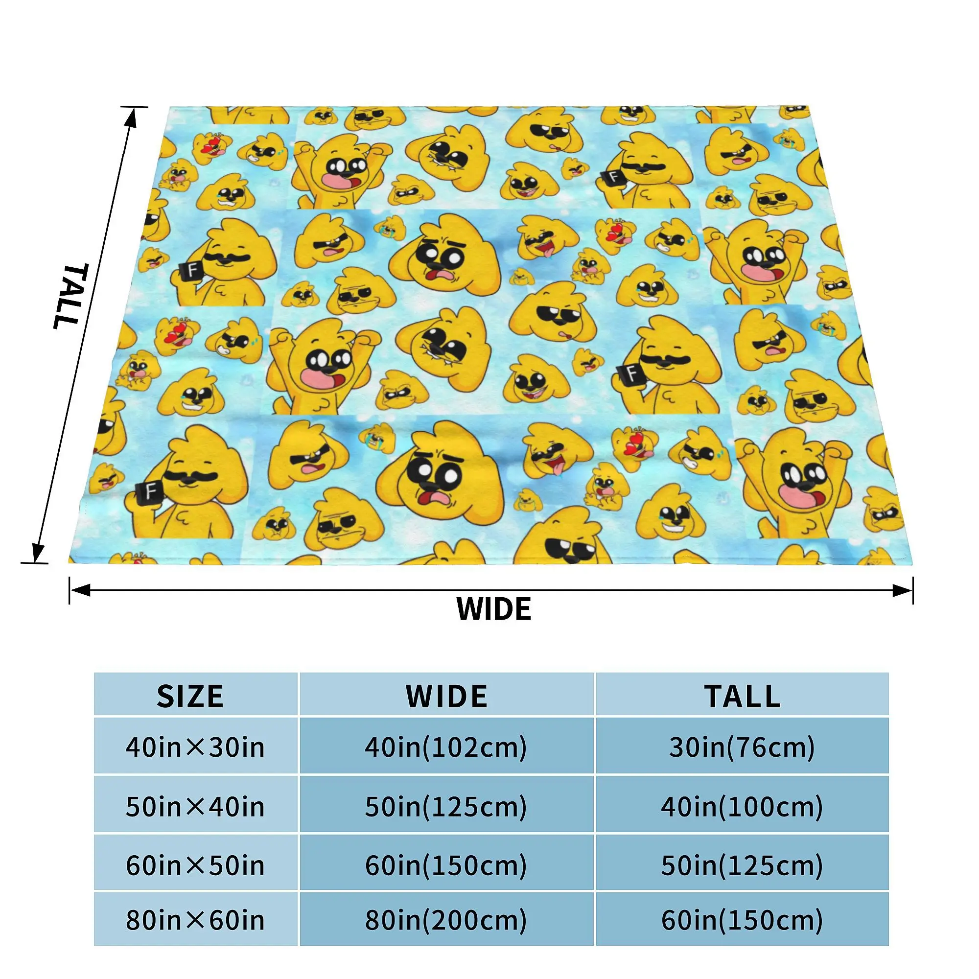 Mikecracks Pattern Fuzzy Blanket Cartoon Awesome Throw Blankets for Bed Sofa Couch 125*100cm Bedspreads