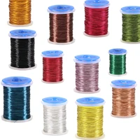 wifreo 0 2mm ultra wire fly tying small copper wire for ribbing weight flash wire bodies dubbing brushes brassie metal thread