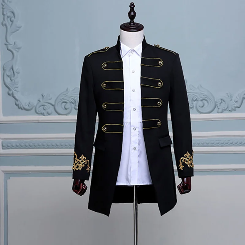 

[Куртка + брюки] Новый Модный эксклюзивный деловой повседневный элегантный мужской костюм в европейском дворцовом стиле Элитный костюм на Хэллоуин Рождество