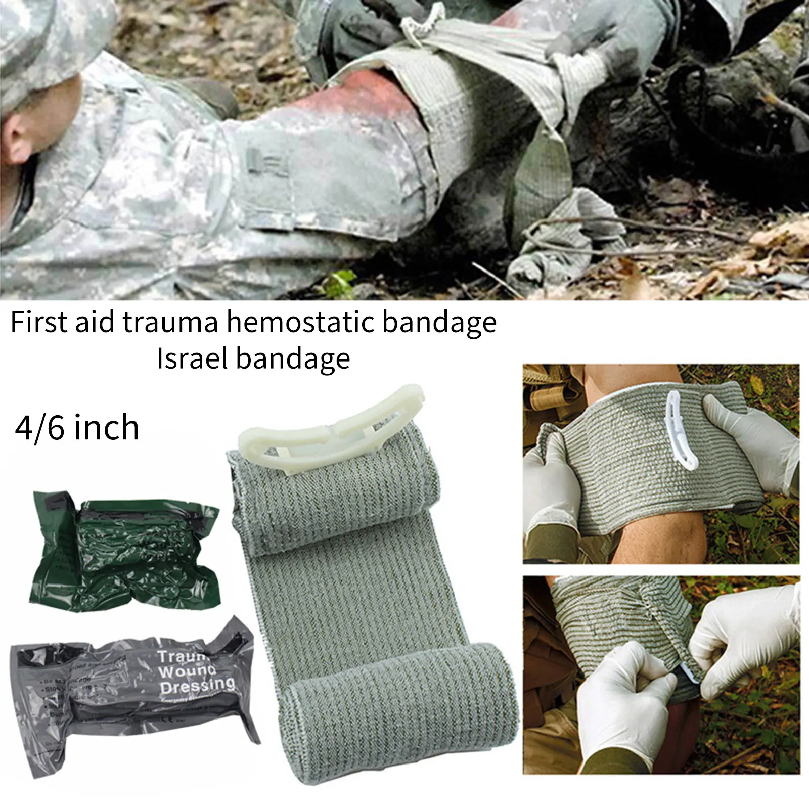 

Medic Bandage Outdoor Elastic Tourniquet Quick Trauma Dressing First Aid Medical Compression Emergency Belt Army Aid Ligature