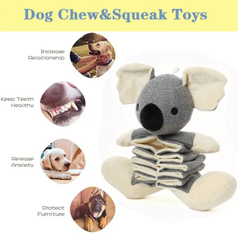 Плюшевая игрушка для собак жевательное животное кенгуру коала устойчивая к