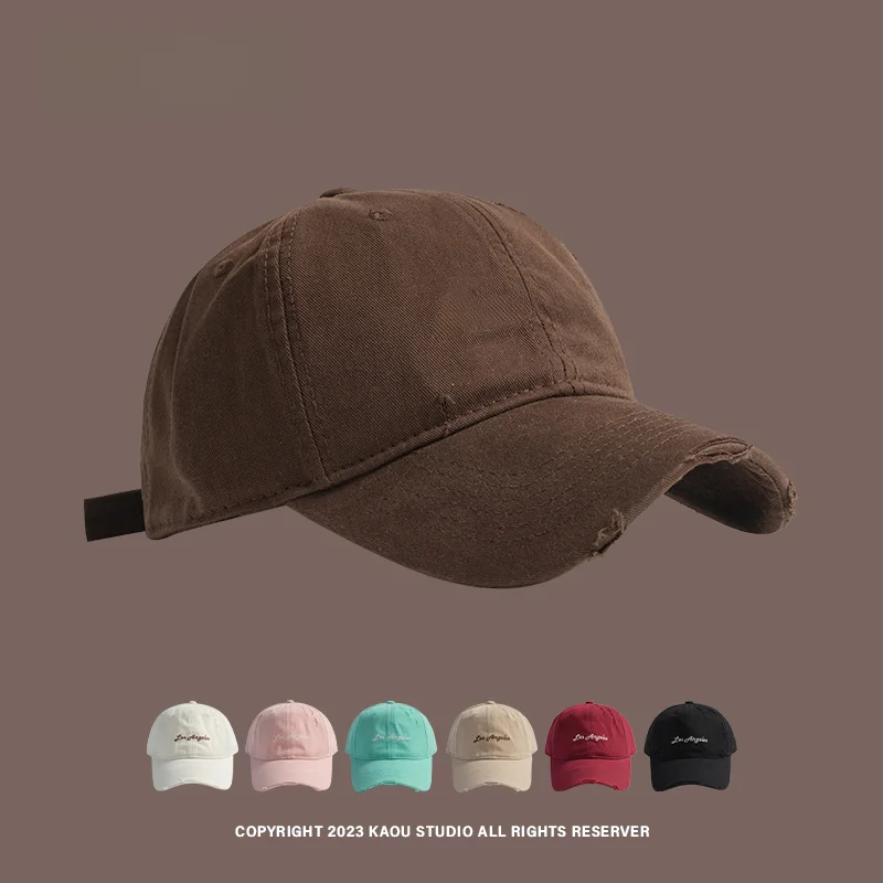 Модная женская Корейская ретро-Кепка с потертым козырьком универсальная