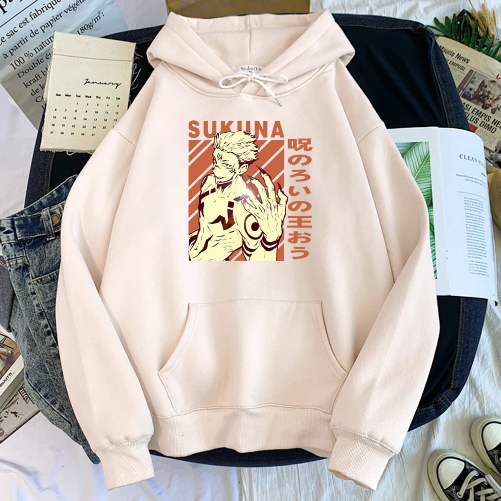 

Sweatshirt Men Jujutsu Kaisen Ryomen Sukuna Print Hoodie Male Autumn Warm Casual Fleece Clothe Man Harajukua O-Neck Warm Sweater
