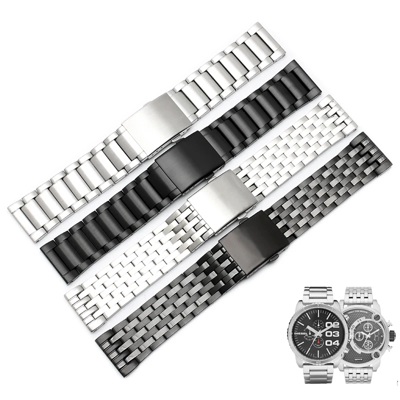 

For Diesel DZ4316 DZ7395 DZ7305 DZ7330 4358 Watch Strap 24mm 26mm 28mm Hight Quality Duty Stainless Steel Strap Men Watchband