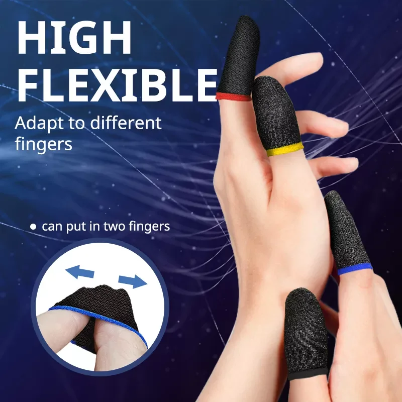 

New Finger Cover Game Controller For PUBG Sweat Proof Non-Scratch Sensitive Touch Screen Gaming Finger Thumb Sleeve Gloves