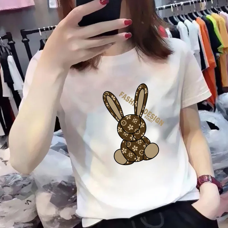 

European and American tide brand hiphop hip-hop niche cartoon printing short sleeved t-shirt men and women summer couple t-shirt