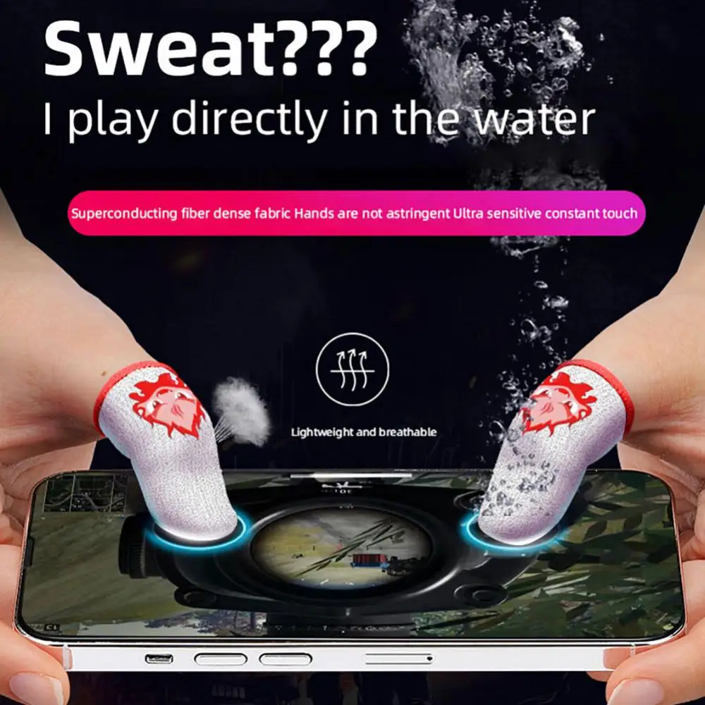 

Washable Game Controller Sweat-proof Luminous Gaming Fingertip Mobile Games Sensitive Gaming Accessorie Breathable Lightweight