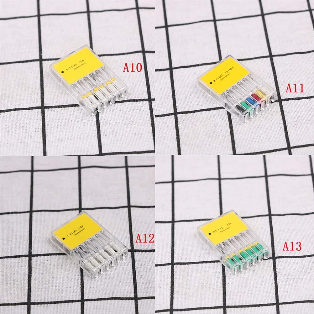 

6pcs/box of H/K-Files Stainless Steel Root Canal Files Dentist Materials Dentistry Instruments