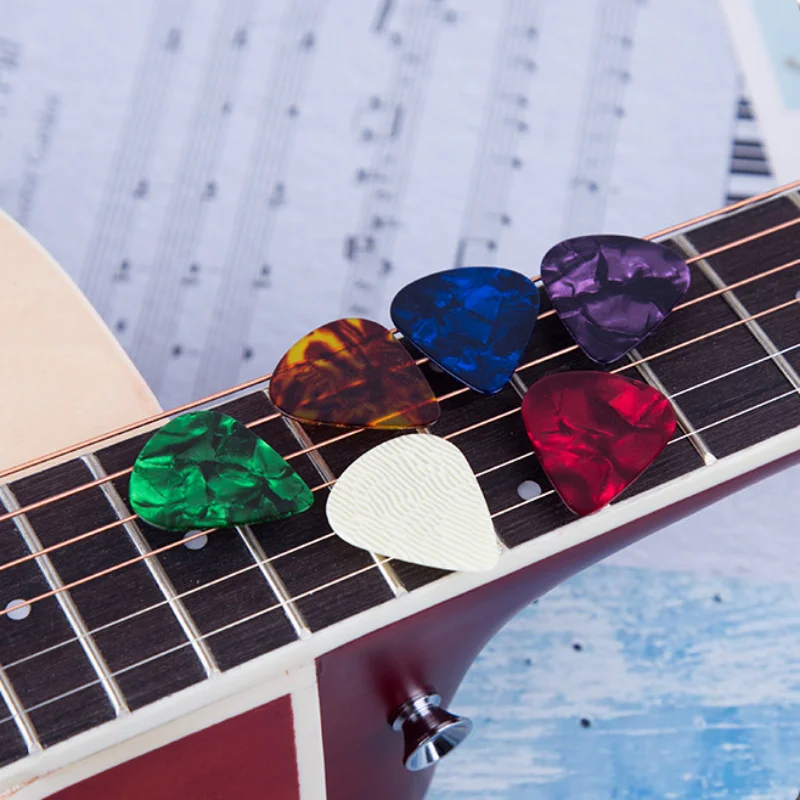 

ABS/celluloid 0.46/0.71/0.96/1.2/1.5mm Picks Electric Guitar Ukulele Bass Folk Universal Pick Orchestral Instrument Accessories