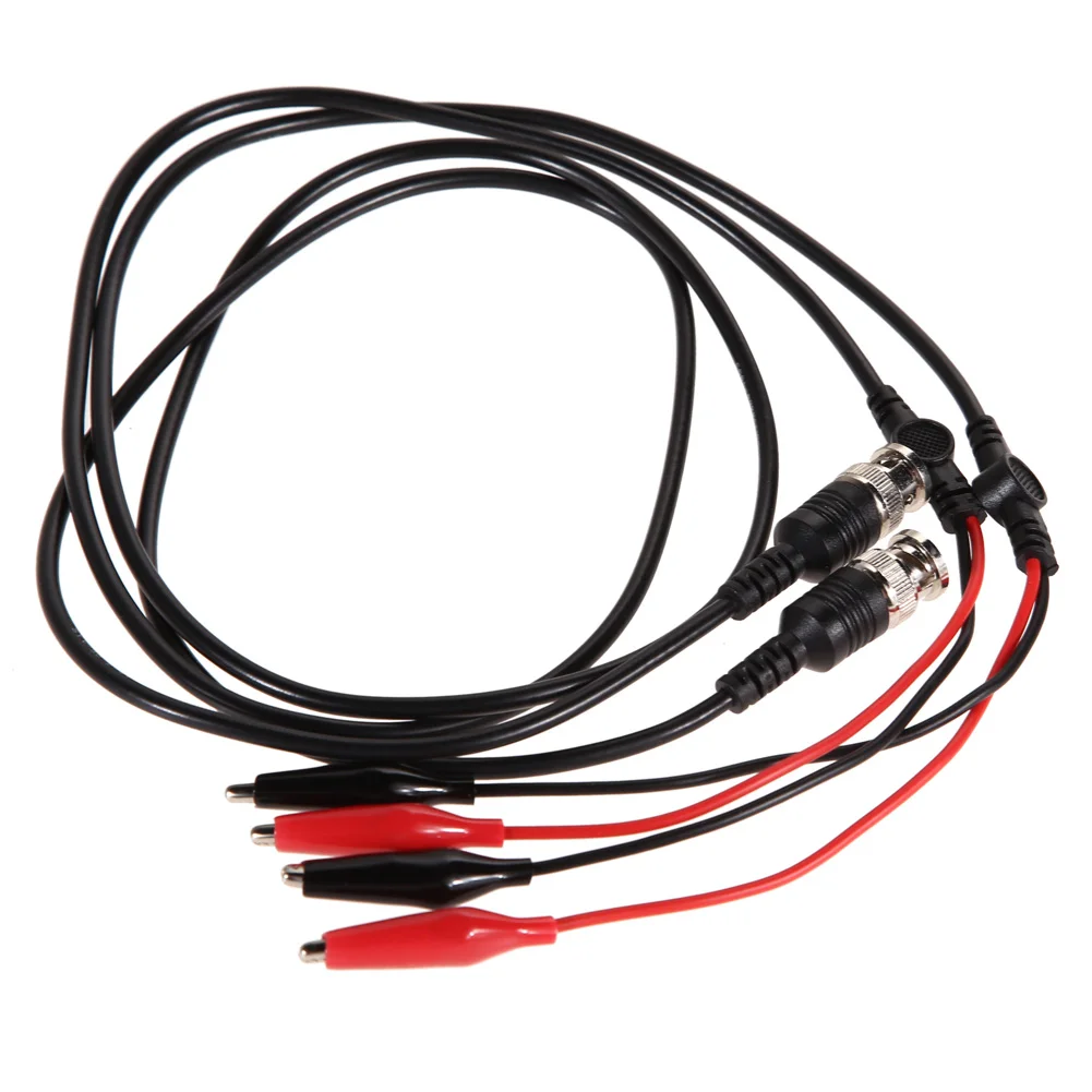 

2pcs 110cm Multimeter Test Leads BNC Q9 to Dual Alligator Clip Oscilloscope Test Probe Leads