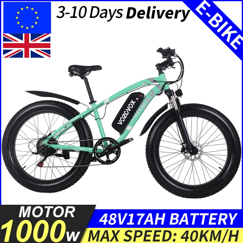 Электрический Снежный велосипед со склада в ЕС/Великобритании MX02 26 дюймов 4 0