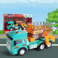 inertial engineering car fire truck sprinkler cleaning car model toys music story car toys for children