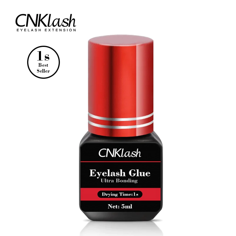 

CNKlash Glue False Eyelash Glue Waterproof Eyelash Extensions Glue Strong Hold Long Lasting 1s Quick Dry Black Adhesive