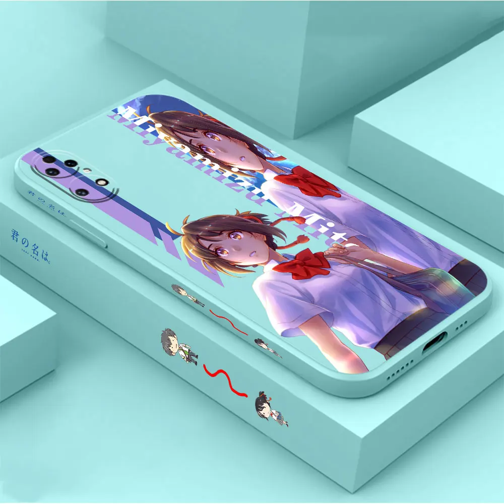 Japan Anime Your Name Phone Case For Huawei P60 P50 P40 P30 P20 Mate 50 40 30 20 20X 10 Colour Liquid Silicone Cover Funda Cqoue