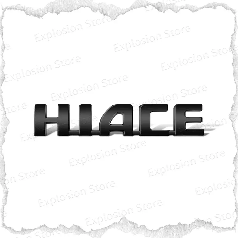 

1 шт., АБС-пластик, буквенный логотип HIACE, автомобильное крыло, боковая эмблема, наклейка на задний бампер, задняя дверь, багажник, наклейка, украшения, аксессуары