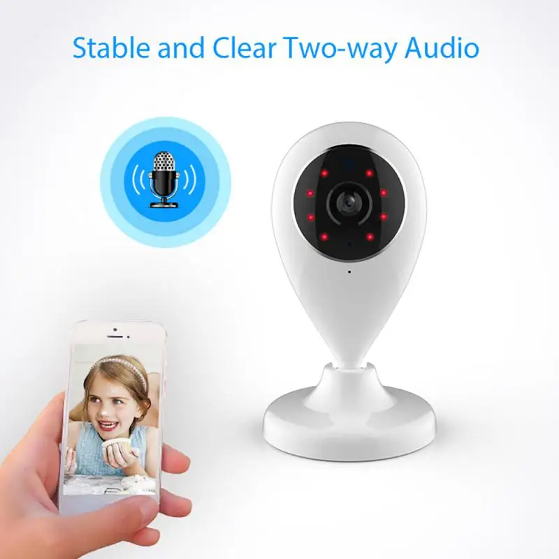 

Alarm Mini Wifi Ip Camera Wifi2.4gh Tuya Smart Life App Two-way Voice Intercom Baby Monitor Remote Monitoring Support Tf Card