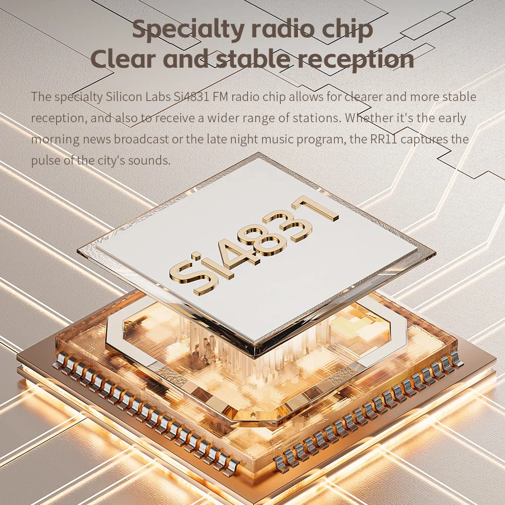 Фото FiiO RR11 Портативный Hi-Fi FM стерео радиоприемник с аналоговой настройкой PVR BASS + 3D звуковые эффекты 64 МГц-108 МГц №4