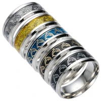 new animal pattern dolphin ring european and american style personalized jewelry fashion high quality mens silver jewelry
