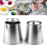 1pcs new icing piping nozzles cookie biscuit russian ice cream pastry tips cake mold cake decorating tools kitchen gadgets