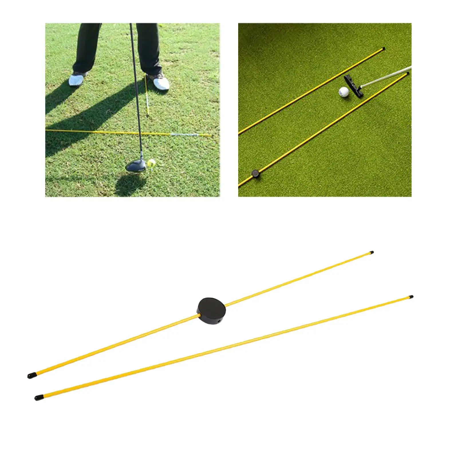 

Golf Alignment Sticks Practice Full Swing Trainer Auxiliary Exerciser Auxiliary Aiming Rods for Putting Kids Training Golfer