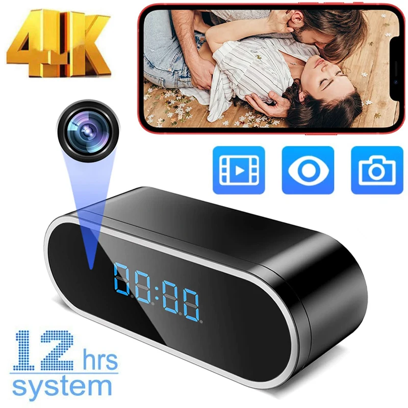 HD Mini IR Camera Clock 1080p Wifi Control 140 Angle Night Vision View Alarm DVR Camcorder Home Surveillance Camera Video Record