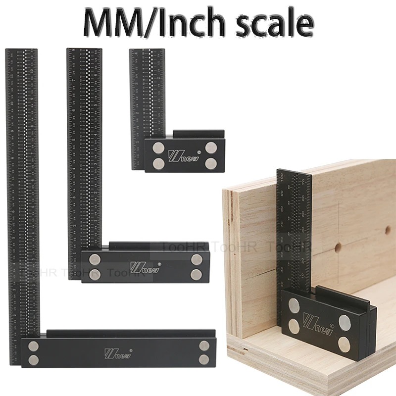 L-образная линейка для деревообработки мм/дюйм