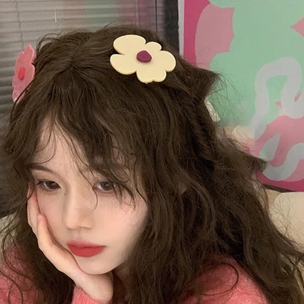 

Sweet Cute Irregular Daisy Flowers Strip Duckbill Clip Hairpin for Women Girls Summer Headwear 2022 NEW Korean Hair Clips