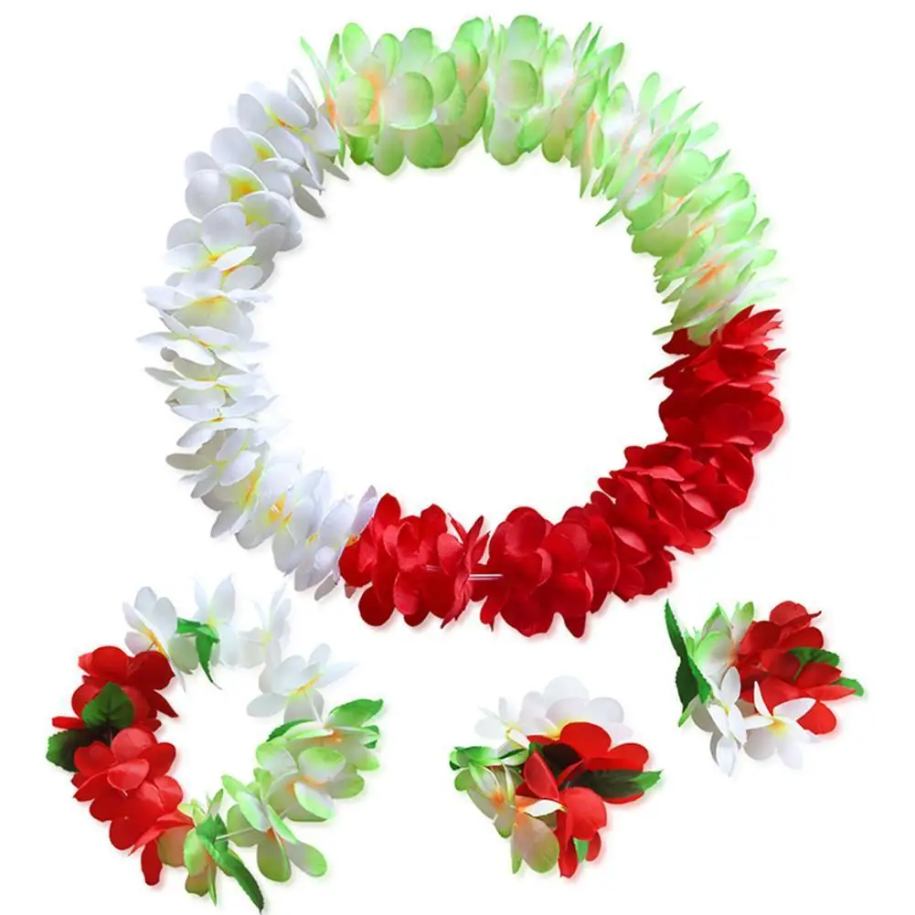 4 шт./компл. летняя Гавайская цветочная гирлянда искусственная фотография |