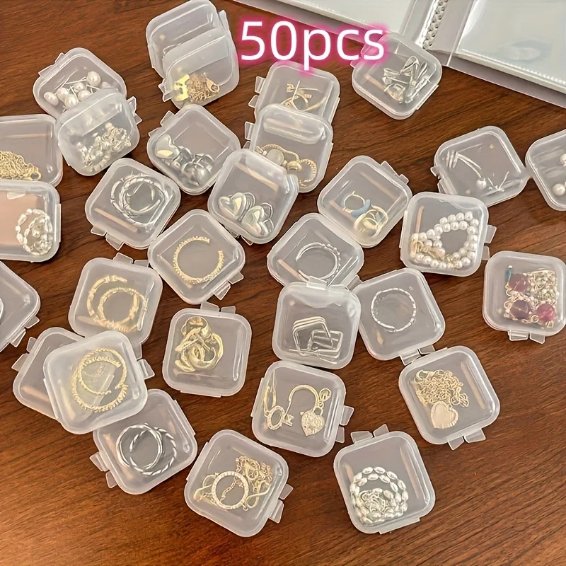 

Мини Прозрачные Пластиковые Органайзеры С Крышками Для Хранения Украшений, Бусин, Сережек, Колец, Планшетов