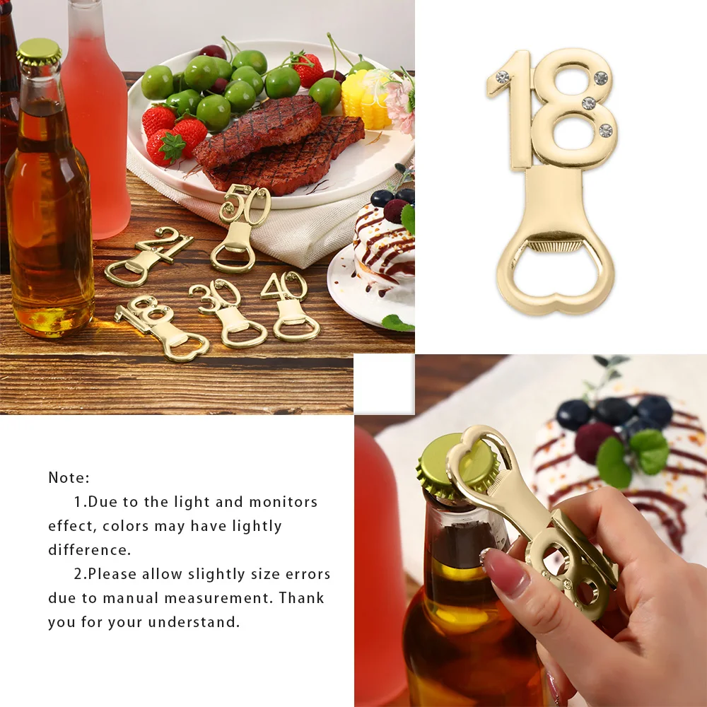 

Souvenir Guest Return Gifts Anniversary Party Supplies Bottle Openers Bar Tool Age Birthday Beer Opener